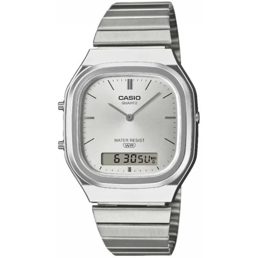 Pánske ana-digi hodinky Casio AQ-240E-7AEF v striebornej farbe, 35,8 mm - 1