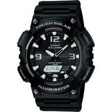CASIO AQ-S810W-1AVEF pánske analógovo-digitálne náramkové hodinky 46 mm čierne, solárne, s 5 budíkmi