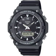 Pánske ana-digi hodinky Casio AQ-S820W-1AVEF, 50,1 mm, zelené puzdro a remienok, čierny ciferník