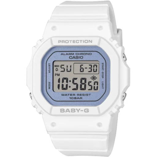 CASIO BGD-565SC-2BER női digitális karóra 37,9 mm fehér műanyag tokkal és szíjjal, kék számlappal - 1