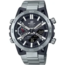 CASIO ECB-2000D-1AEF férfi analóg-digitális karóra 51 mm fekete számlappal és Bluetooth funkcióval