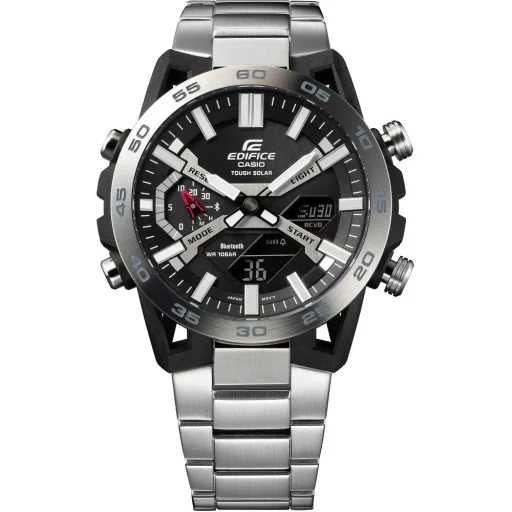 CASIO ECB-2000D-1AEF férfi analóg-digitális karóra 51 mm fekete számlappal és Bluetooth funkcióval - 2