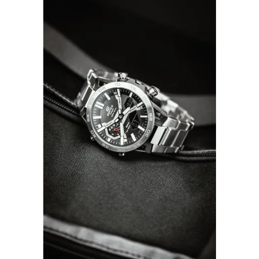 CASIO ECB-2000D-1AEF férfi analóg-digitális karóra 51 mm fekete számlappal és Bluetooth funkcióval - 4