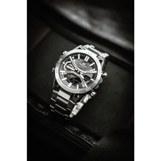 CASIO ECB-2000D-1AEF férfi analóg-digitális karóra 51 mm fekete számlappal és Bluetooth funkcióval - 5