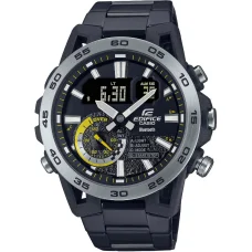 CASIO ECB-40DC-1AEF férfi analóg-digitális karóra 52,4 mm fekete nemesacél szíjjal, Bluetooth-szal