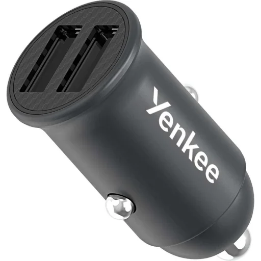 YENKEE YAC 2012 Mini dupla USB autós töltő 4 A fekete - 1