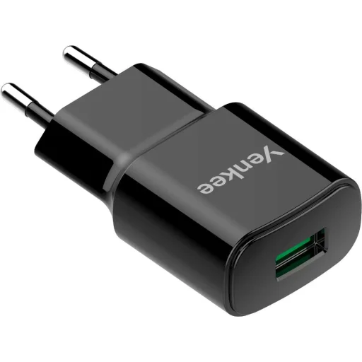 YENKEE YAC 2023BK QC 3.0 hálózati USB töltő 18 W fekete - 2
