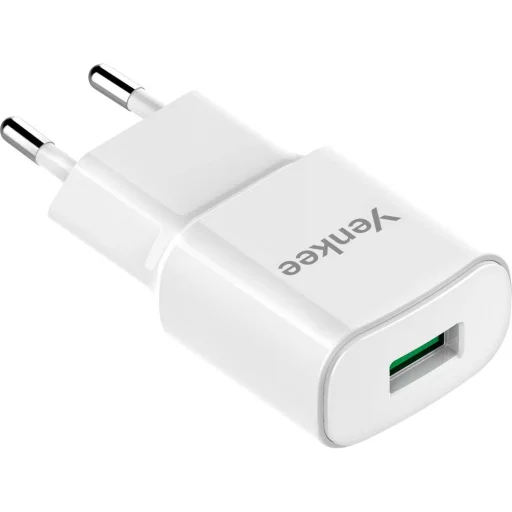 YENKEE YAC 2023WH USB hálózati töltő Quick Charge 3.0, 18 W, fehér - 2