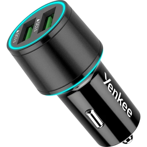 YENKEE YAC 2136 duális USB autós töltő Quick Charge 3.0, 36 W, fekete - 1
