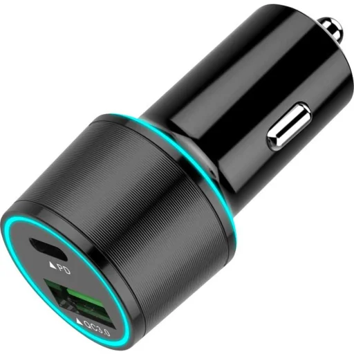 YENKEE YAC 2142 QC 3.0/PD 36 W USB-A és USB-C autós töltő, fekete - 2