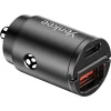 Yenkee YAC CAR 02 MINI 30W USB-A/USB-C autós gyorstöltő, alumínium, fekete thumbnail