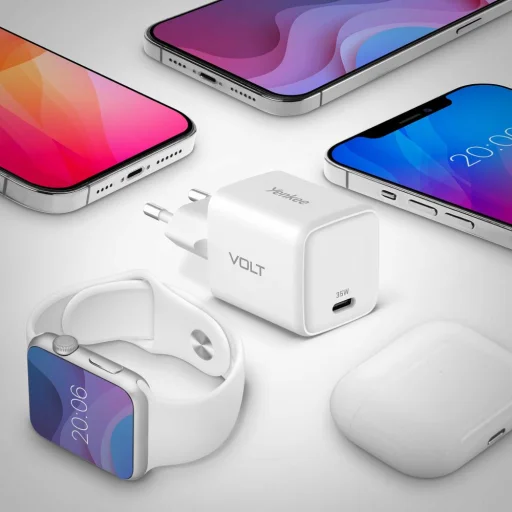 Yenkee YAC G35 VOLT 35W GaN USB-C hálózati töltő, 2x USB-C - 8
