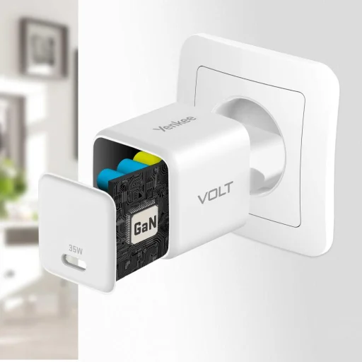 Yenkee YAC G35 VOLT 35W GaN USB-C hálózati töltő, 2x USB-C - 9