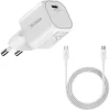 Yenkee VOLT YAC G35WH 35W GaN hálózati töltő szett USB-C/USB-C kábellel, fehér thumbnail