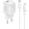 Yenkee VOLT YAC G35WH 35W GaN hálózati töltő szett USB-C/USB-C kábellel, fehér thumbnail
