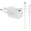 Yenkee VOLT YAC G35WH 35W GaN hálózati töltő szett USB-C/USB-C kábellel, fehér thumbnail