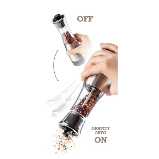 LAMART LT7012 GRAVITY elektromos fűszerőrlő, 70 ml, nemesacél - 5