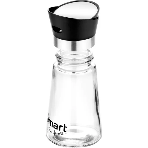 LAMART LT7020 Taste 2 részes fűszertartó készlet állvánnyal, 95 ml, acél/fekete/átlátszó - 3