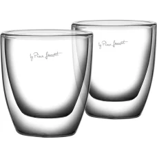 LAMART LT9009 VASO dupla falú eszpresszó pohár készlet 2 db 80 ml, átlátszó
