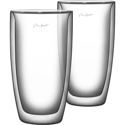 LAMART VASO LT9011 dupla falú latte pohárkészlet 380 ml, 2 db, átlátszó - 1