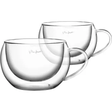LAMART LT9012 VASO duplafalú cappuccino pohár szett 270 ml, 2 db, átlátszó