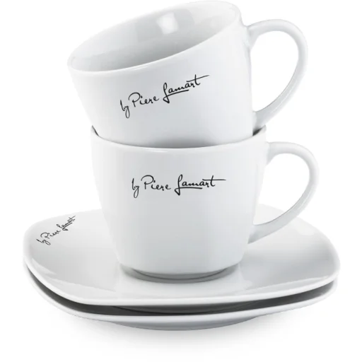 LAMART LT9016 DINE porcelán csészealj készlet 2 db, 190 ml, fehér - 1