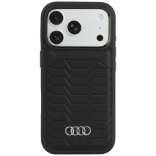 iPhone 18 Pro / 17 Pro Audi GT MagSafe puzdro z umelej kože, čierne
