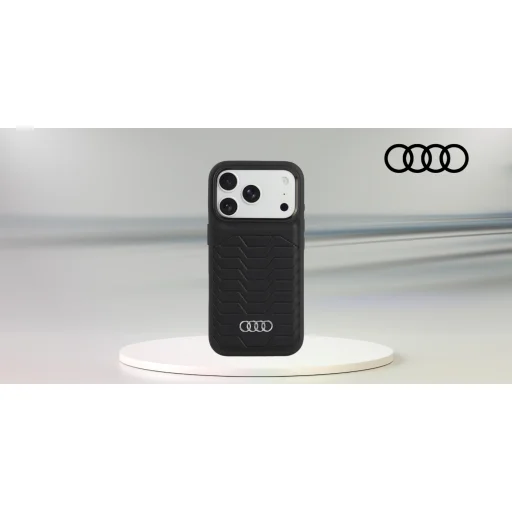 iPhone 18 Pro / 17 Pro Audi GT MagSafe puzdro z umelej kože, čierne - 6