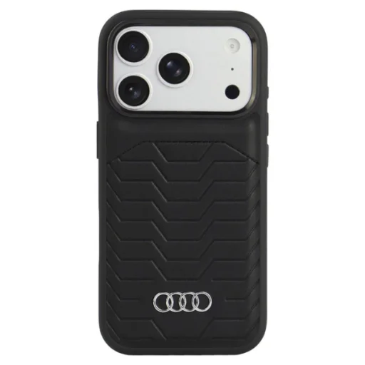iPhone 18 Pro / 17 Pro Audi GT MagSafe puzdro z umelej kože, čierne - 8