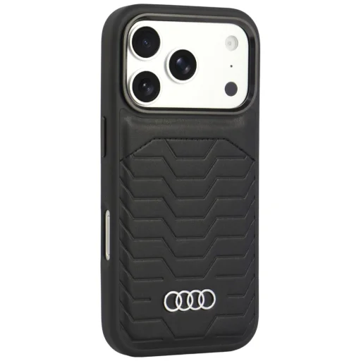 iPhone 18 Pro / 17 Pro Audi GT MagSafe puzdro z umelej kože, čierne - 2