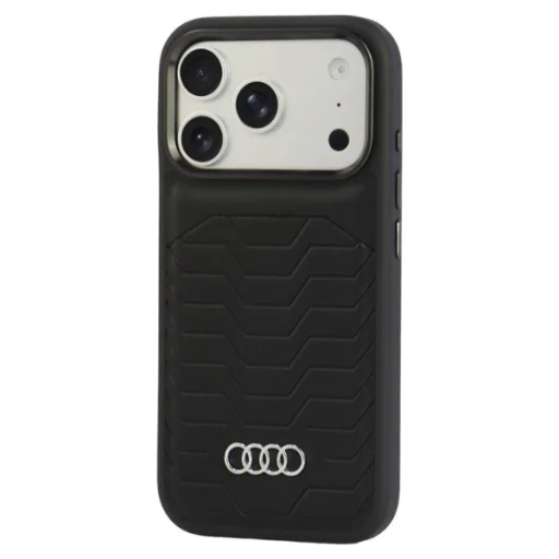 iPhone 18 Pro / 17 Pro Audi GT MagSafe puzdro z umelej kože, čierne - 3