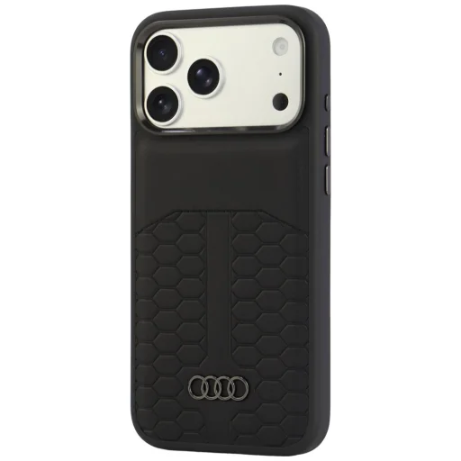 iPhone 18 Pro Max / iPhone 17 Pro Max čierne kožené ochranné puzdro Audi Leather Case MagSafe - 3