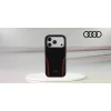 iPhone 18 Pro / iPhone 17 Pro Audi R8 puzdro z pravej kože MagSafe – čierno-červené thumbnail