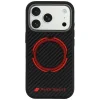 iPhone 18 Pro / 17 Pro čierne puzdro – Audi RSQ Carbon Fiber Sport Red Circle, kompatibilné s MagSafe thumbnail