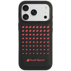 Puzdro na iPhone 18 Pro / 17 Pro, Audi Sport, umelá koža, MagSafe, čierne