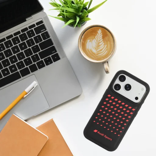 Puzdro na iPhone 18 Pro / 17 Pro, Audi Sport, umelá koža, MagSafe, čierne - 9
