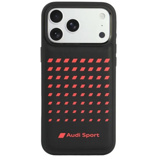 iPhone 18 Pro Max / 17 Pro Max čierne Audi Sport koženkové MagSafe puzdro - 1