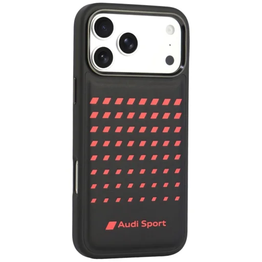 iPhone 18 Pro Max / 17 Pro Max čierne Audi Sport koženkové MagSafe puzdro - 2