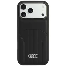 iPhone 18 Pro Max / iPhone 17 Pro Max čierne Audi MagSafe puzdro z umelej kože