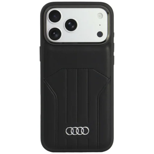 iPhone 18 Pro Max / iPhone 17 Pro Max čierne Audi MagSafe puzdro z umelej kože - 1
