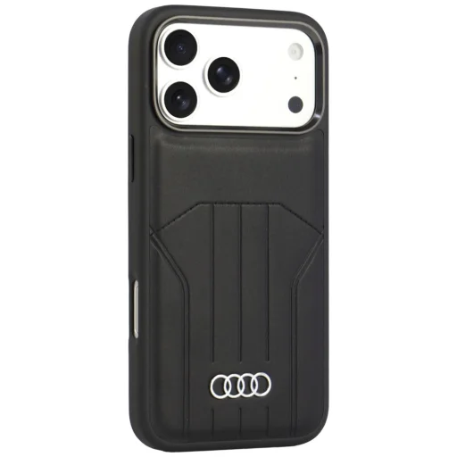 iPhone 18 Pro Max / iPhone 17 Pro Max čierne Audi MagSafe puzdro z umelej kože - 2
