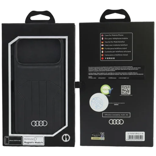 iPhone 18 Pro Max / iPhone 17 Pro Max čierne Audi MagSafe puzdro z umelej kože - 5