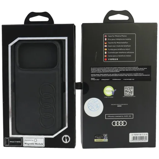 Puzdro na iPhone 18 Pro / 17 Pro – Audi TT, syntetická koža, MagSafe, čierne - 5