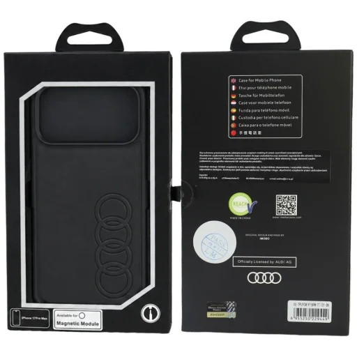 iPhone 18 Pro Max / iPhone 17 Pro Max čierne Audi TT koženkové MagSafe puzdro - 5