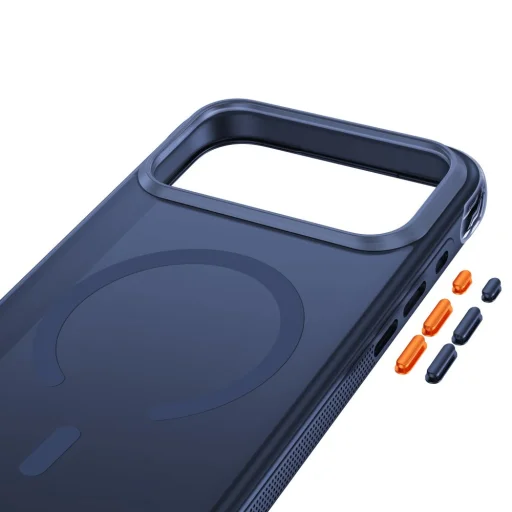 Puzdro na iPhone 17 Pro / 18 Pro, Tech-Protect MagAir MagSafe CC, matné tmavomodré - 5