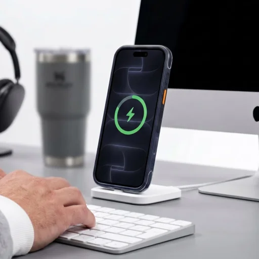 Puzdro na iPhone 17 Pro / 18 Pro, Tech-Protect MagAir MagSafe CC, matné tmavomodré - 6