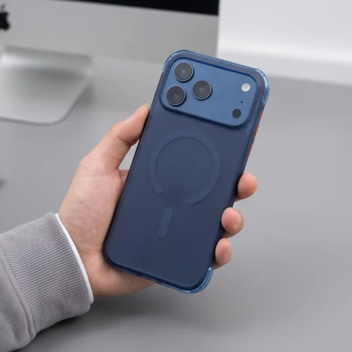 Puzdro na iPhone 17 Pro / 18 Pro, Tech-Protect MagAir MagSafe CC, matné tmavomodré - 10