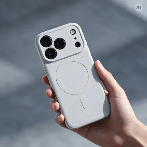 iPhone 18 Pro Max / 17 Pro Max strieborný Silicone Mag Cover silikónový kryt kompatibilný s MagSafe - 2