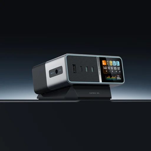 Nabíjacia stanica Cuktech TA3005U (CUKTA300OGGR), s USB-C káblom, DC, USB a Type-C konektormi, technológiou PD3.1 a GaN, s displejom, 300 W, sivá - 7