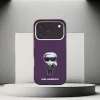 Apple iPhone 18 Pro Max / iPhone 17 Pro Max Karl Lagerfeld IML Ikonik Sketch Print MagSafe bordové puzdro thumbnail